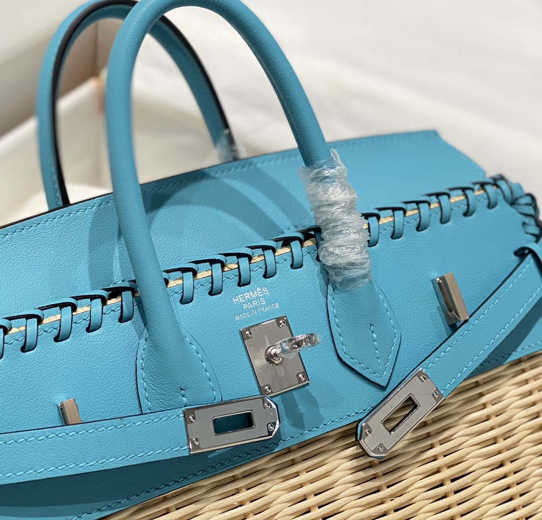 Hermes Picnic Sellier Birkin 25 Barenia Palladium Hardware H21801 - Default Title - View 5