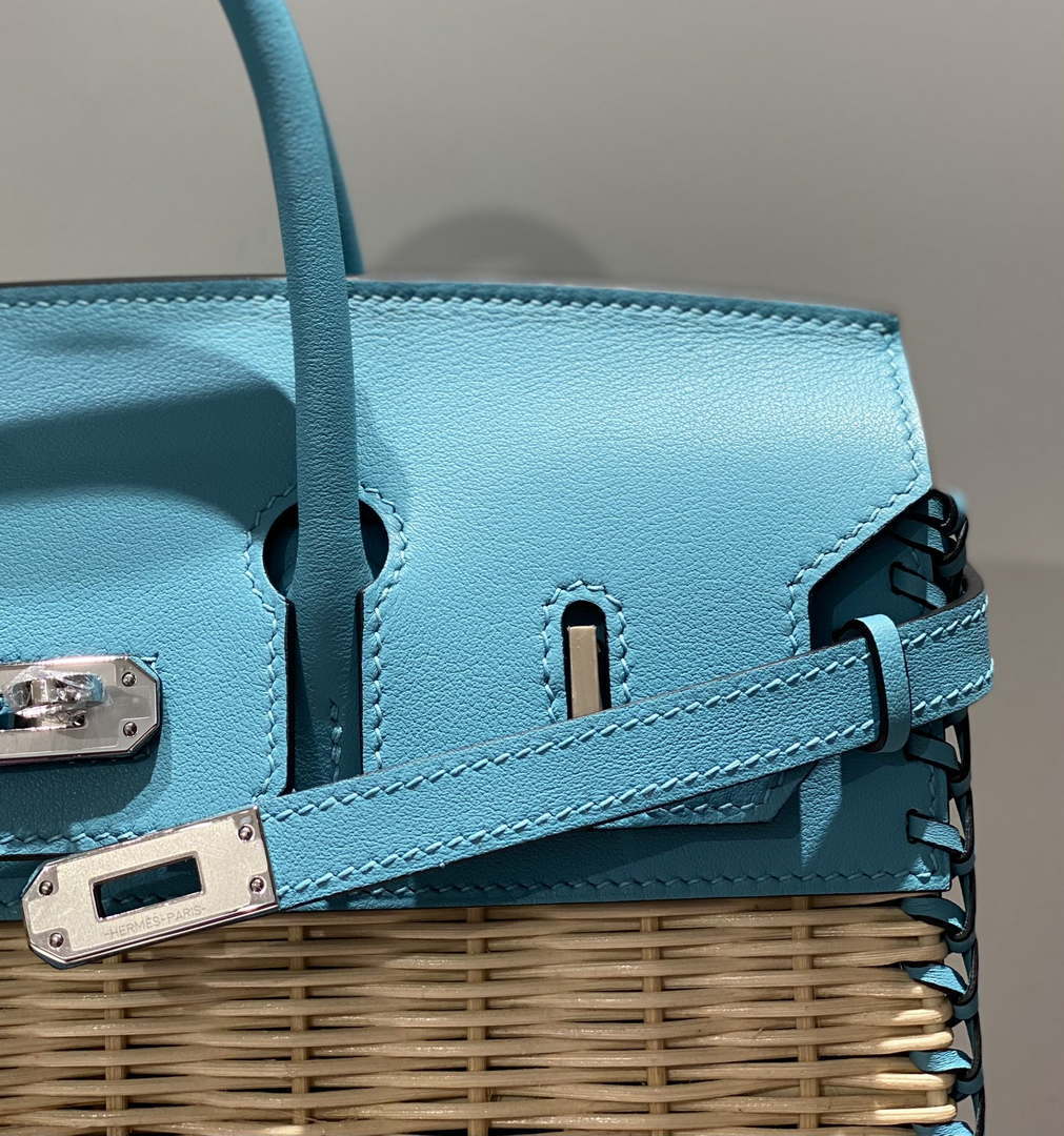 Hermes Picnic Sellier Birkin 25 Barenia Palladium Hardware H21801 - Default Title - View 7