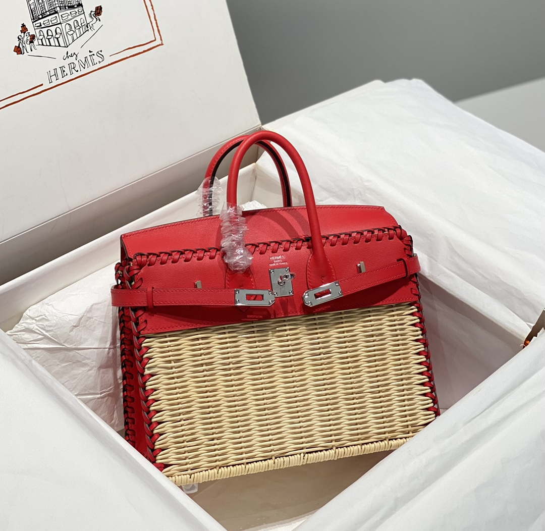 Hermes Picnic Sellier Birkin 25 Barenia Palladium Hardware H21802 - Default Title - View 2