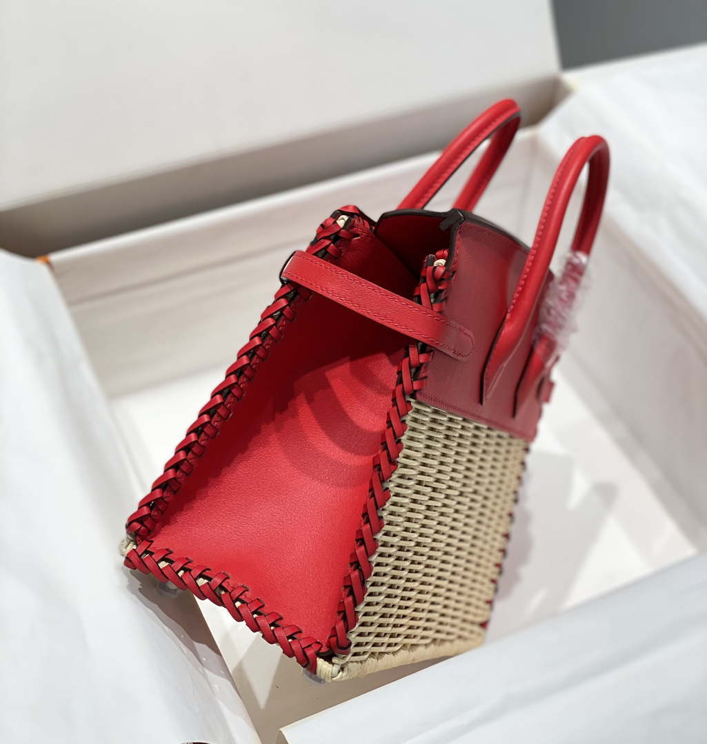 Hermes Picnic Sellier Birkin 25 Barenia Palladium Hardware H21802 - Default Title - View 4