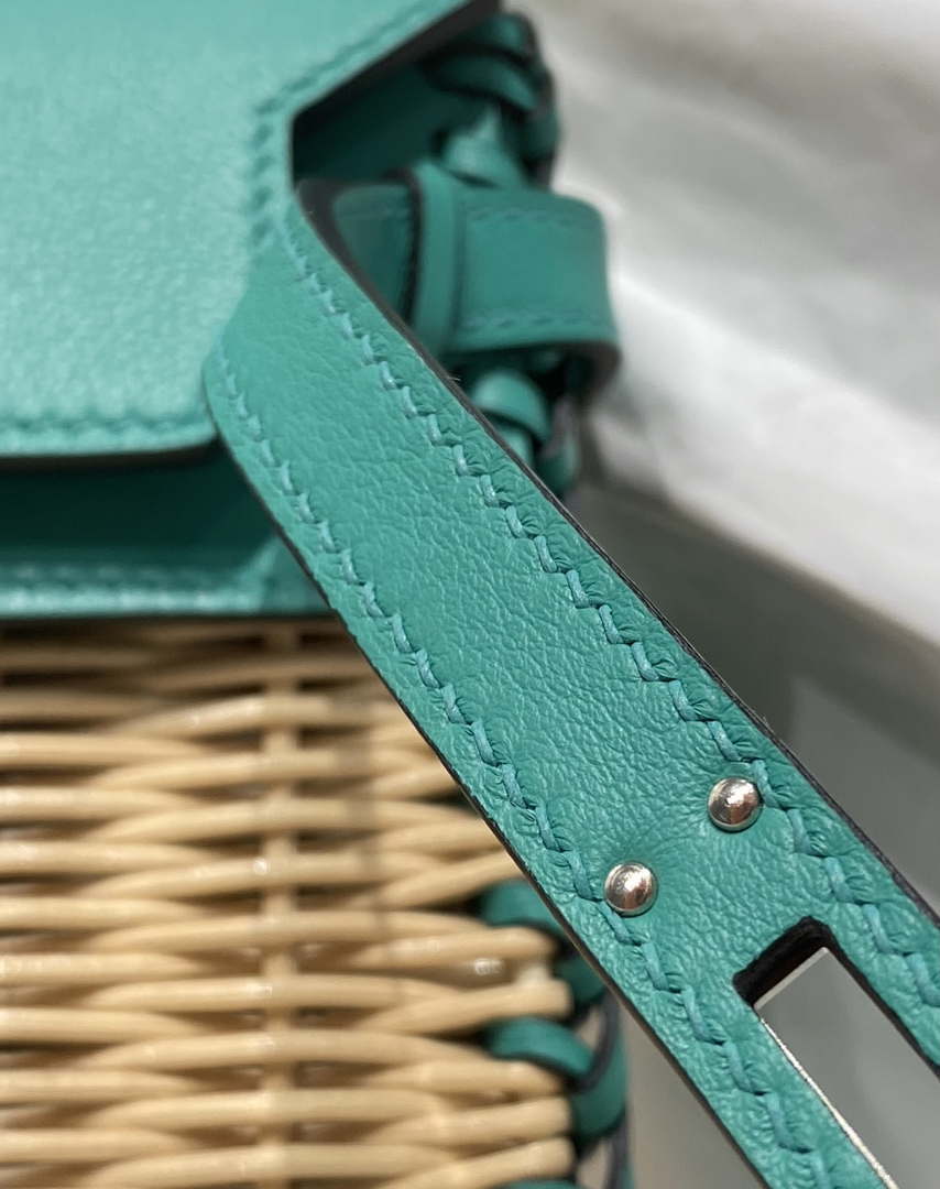 Hermes Picnic Sellier Birkin 25 Barenia Palladium Hardware H21803 - Default Title - View 6