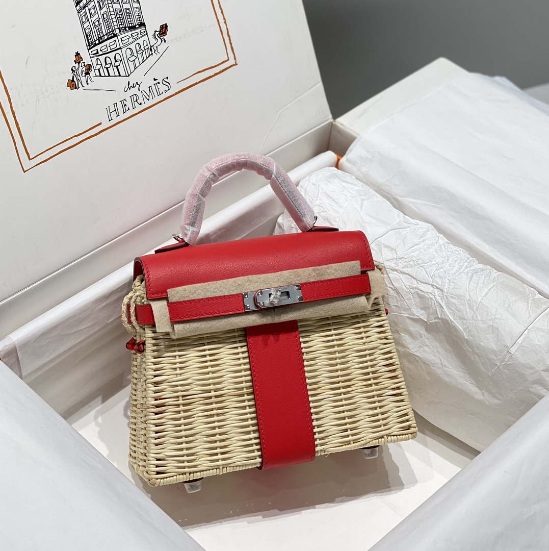 Hermes Picnic Sellier Kelly 22 Barenia Palladium Hardware H21807 - Default Title - View 1