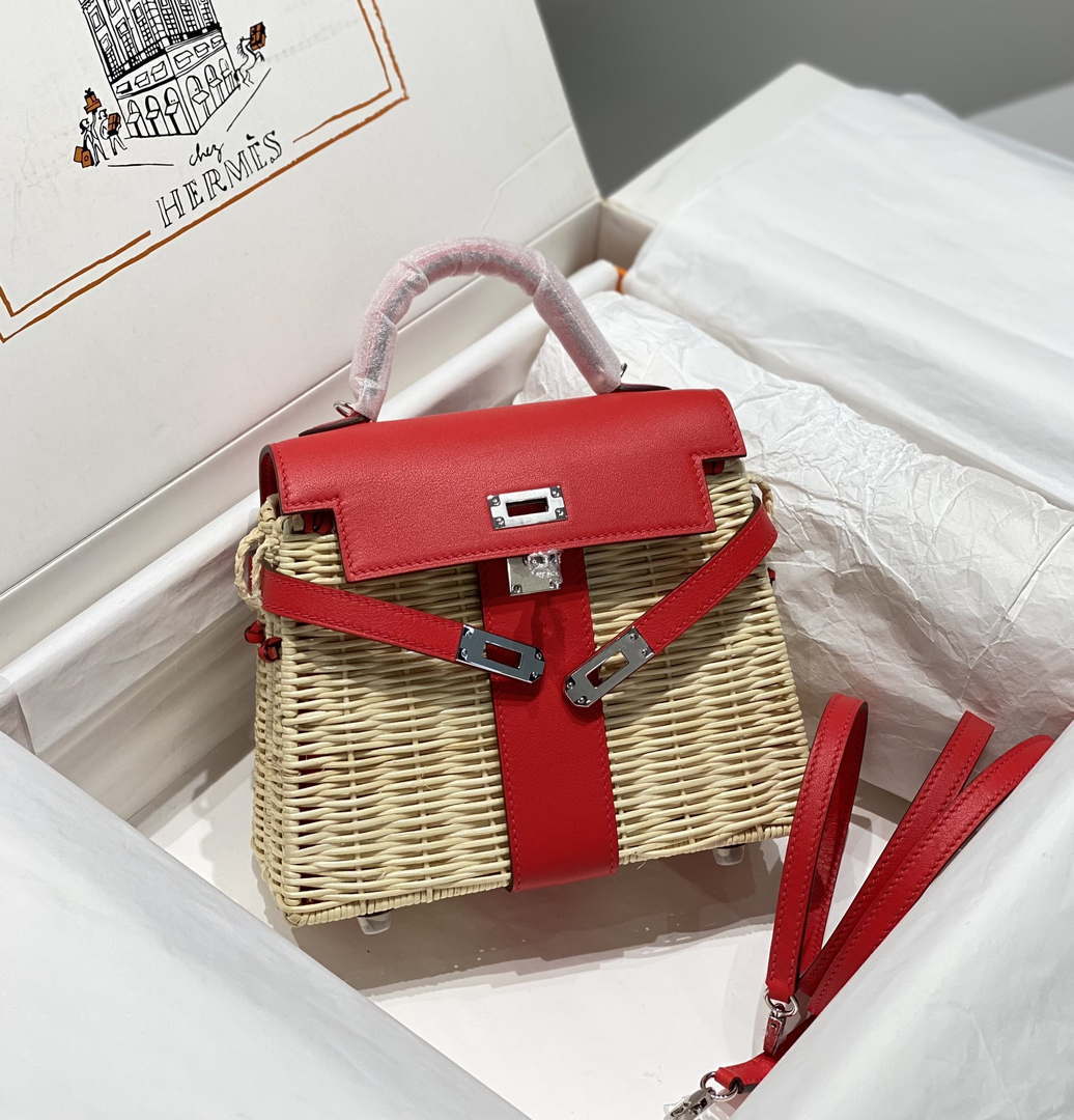 Hermes Picnic Sellier Kelly 22 Barenia Palladium Hardware H21807 - Default Title - View 3