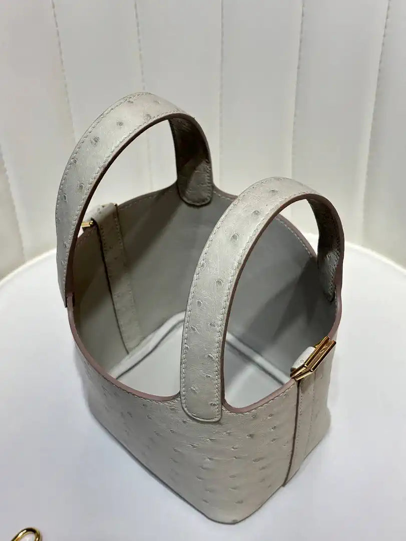Hermes Picotin Ostrich Bag Lock 14cm 18cm H330301