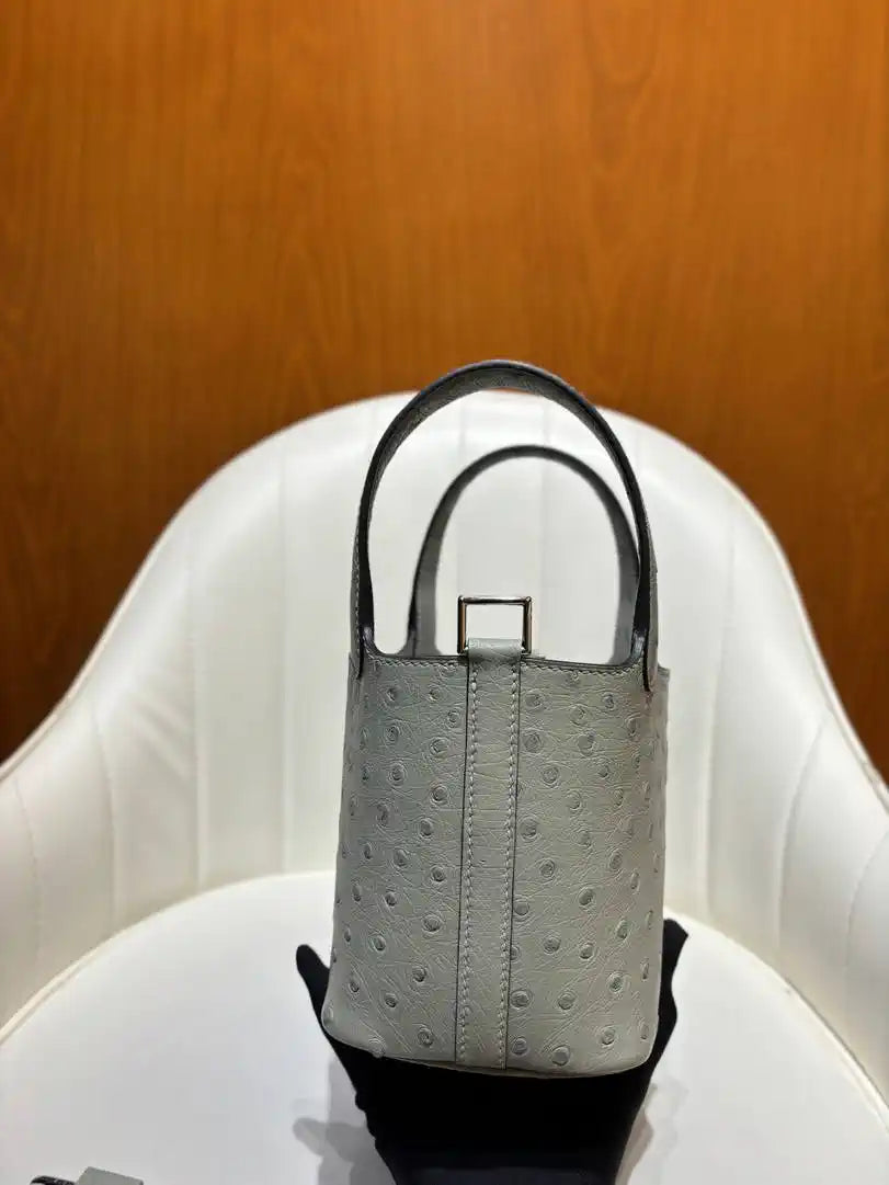 Hermes Picotin Ostrich Bag Lock 14cm 18cm H330301