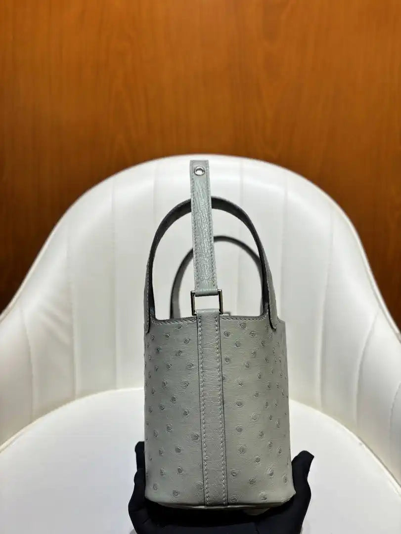 Hermes Picotin Ostrich Bag Lock 14cm 18cm H330301