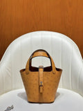 Hermes Picotin Ostrich Bag Lock 14cm 18cm H330302