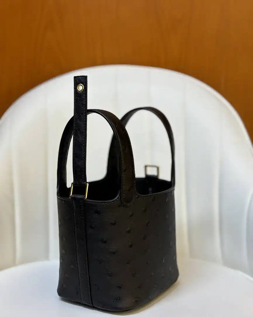 Hermes Picotin Ostrich Bag Lock 14cm 18cm H330303