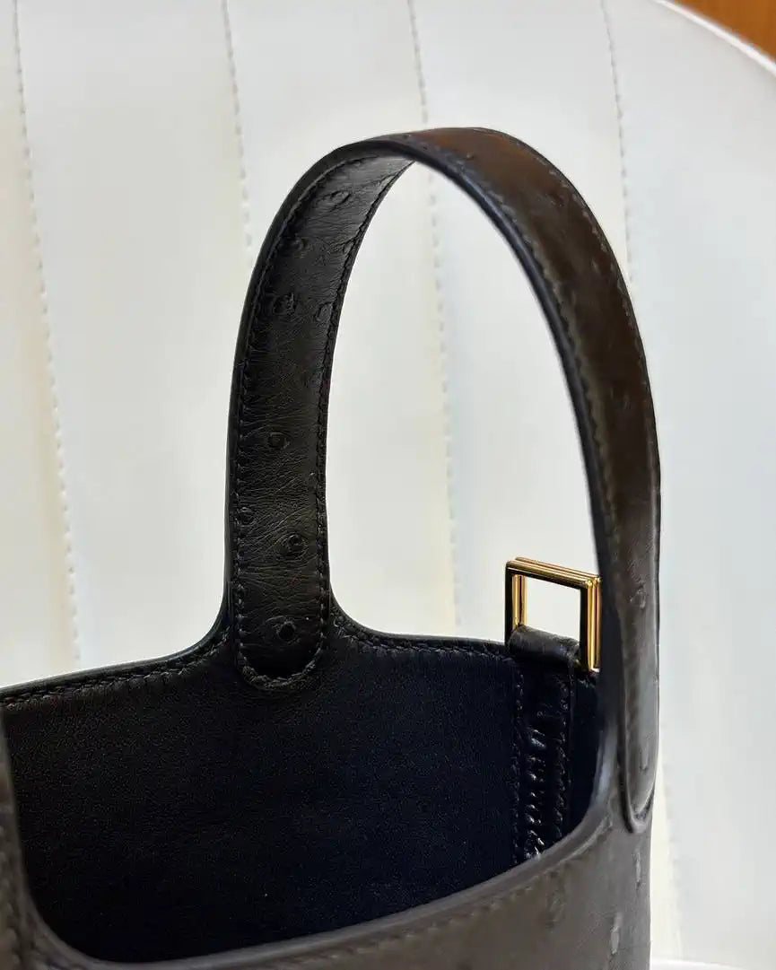 Hermes Picotin Ostrich Bag Lock 14cm 18cm H330303