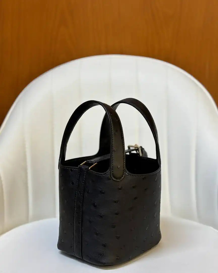 Hermes Picotin Ostrich Bag Lock 14cm 18cm H330303