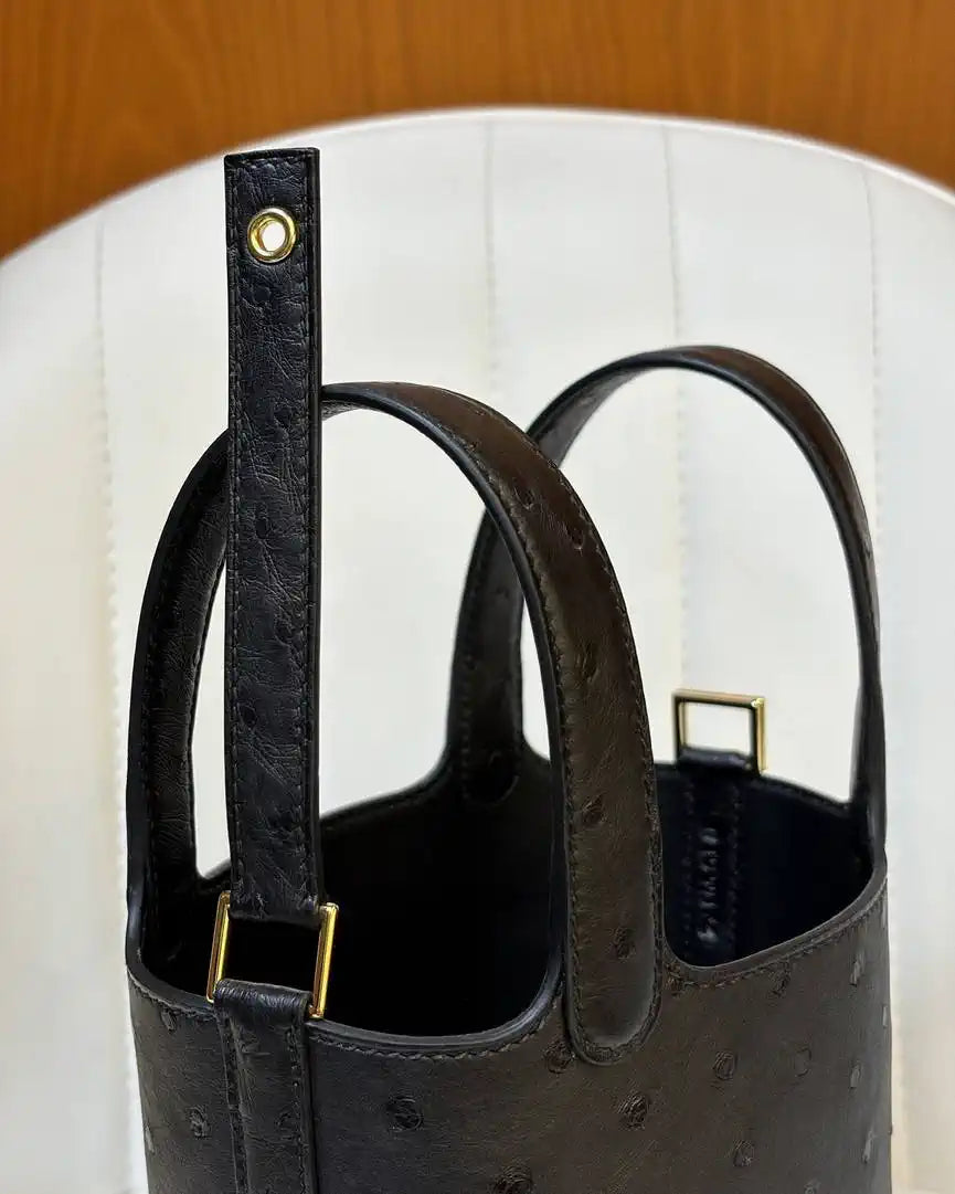 Hermes Picotin Ostrich Bag Lock 14cm 18cm H330303