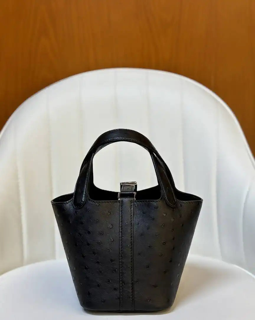 Hermes Picotin Ostrich Bag Lock 14cm 18cm H330304