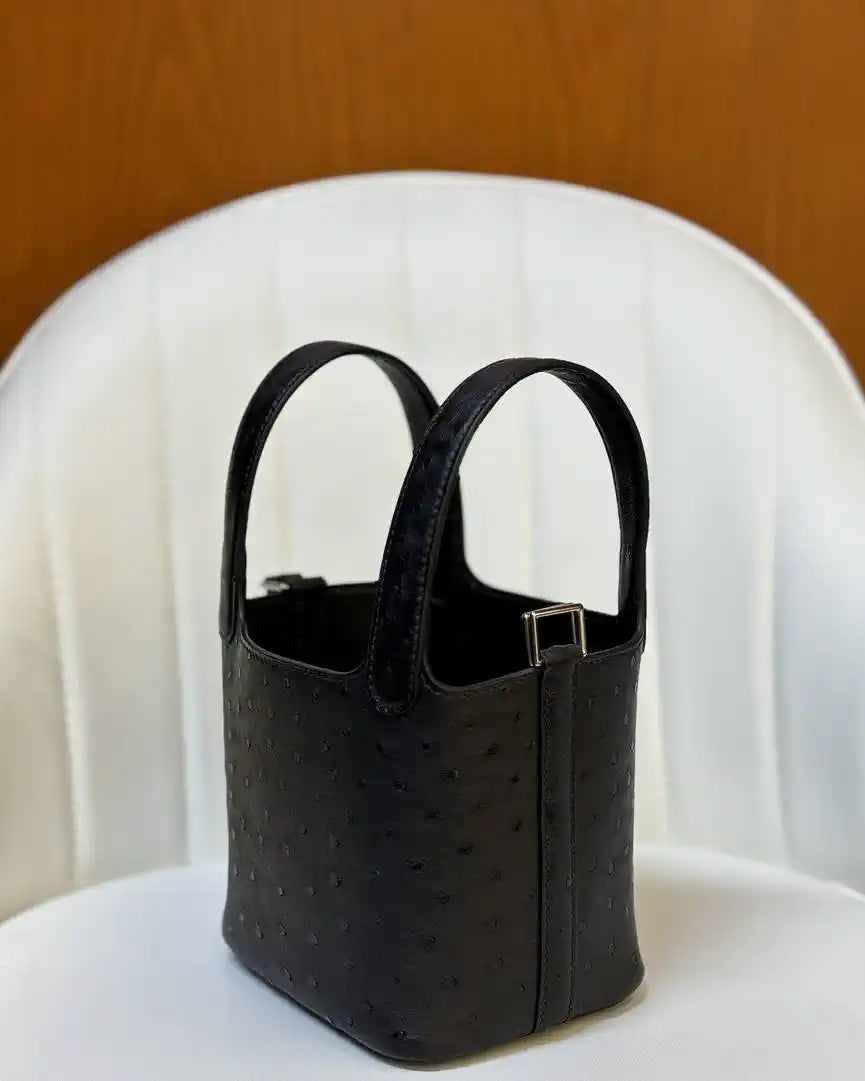 Hermes Picotin Ostrich Bag Lock 14cm 18cm H330304