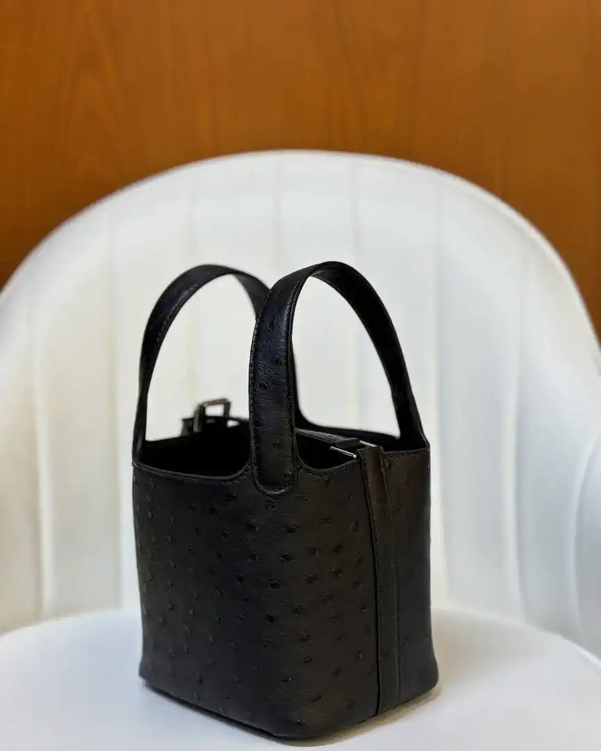 Hermes Picotin Ostrich Bag Lock 14cm 18cm H330304