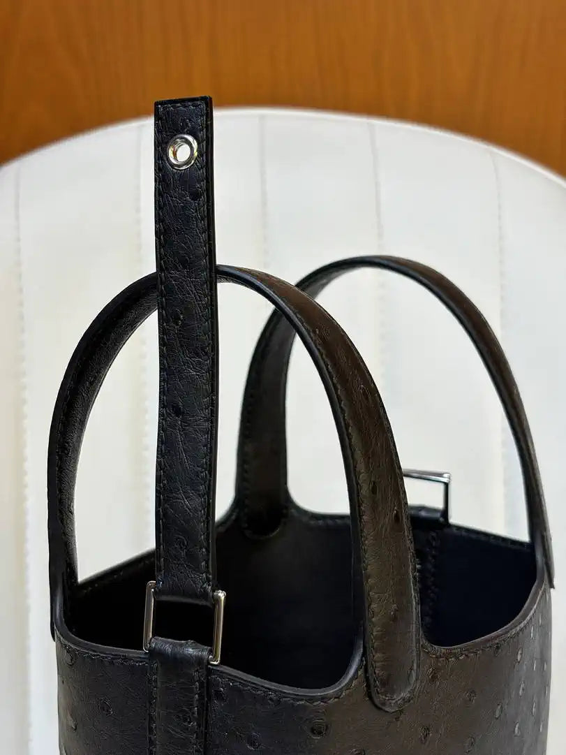 Hermes Picotin Ostrich Bag Lock 14cm 18cm H330304