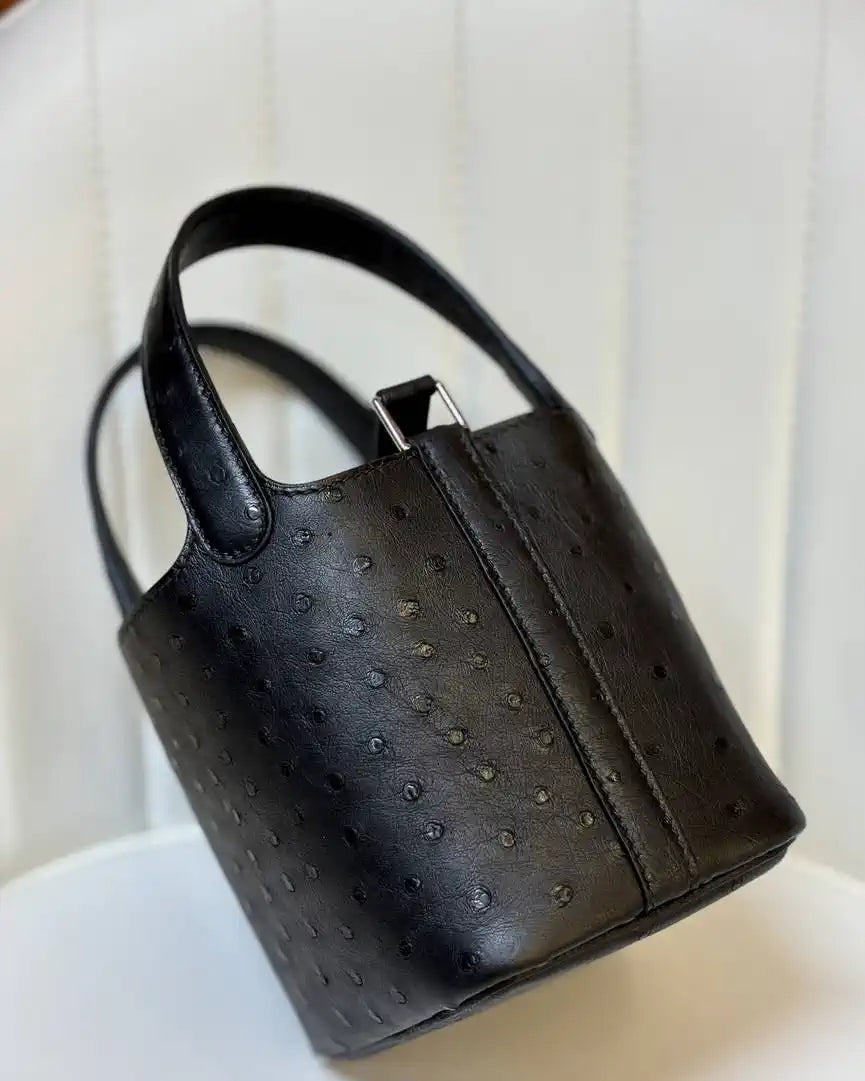 Hermes Picotin Ostrich Bag Lock 14cm 18cm H330304