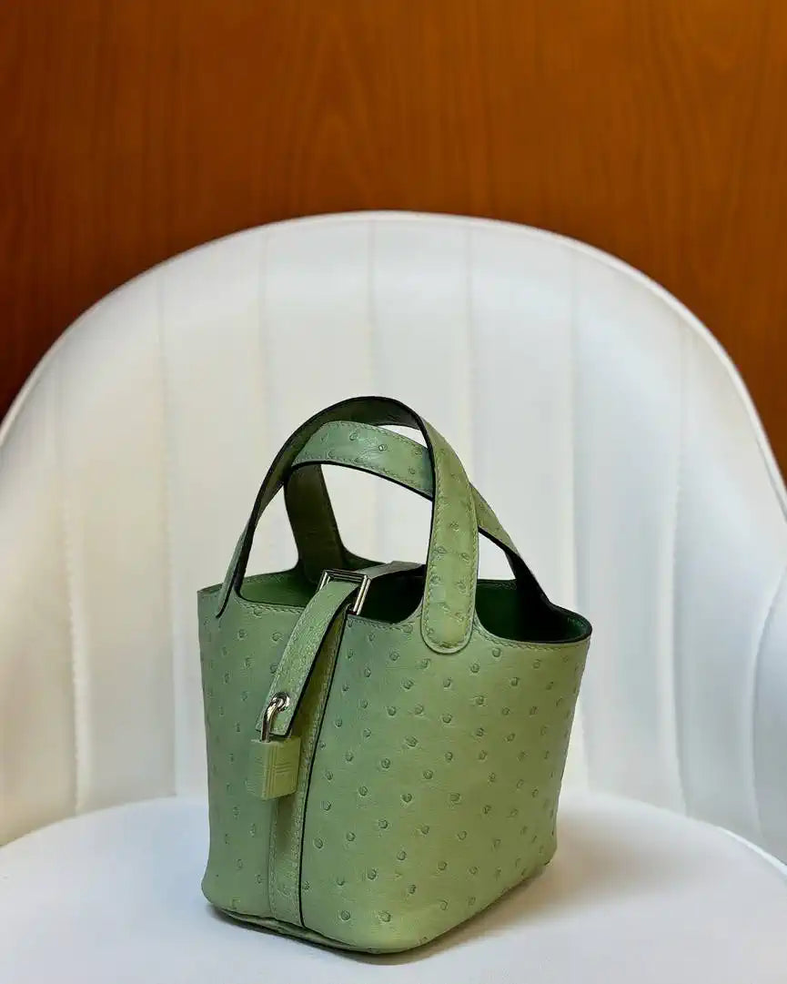 Hermes Picotin Ostrich Bag Lock 14cm 18cm H330306