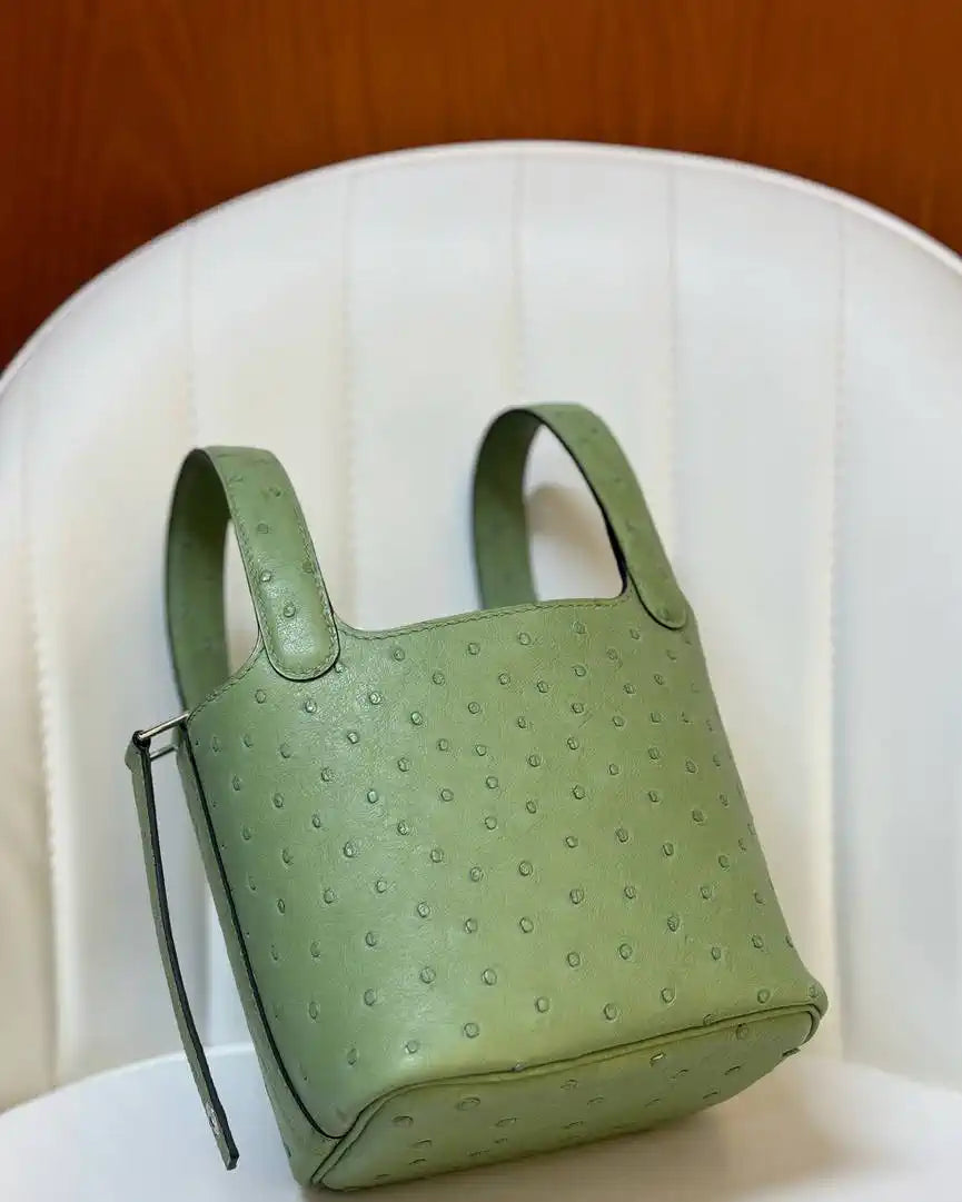 Hermes Picotin Ostrich Bag Lock 14cm 18cm H330306
