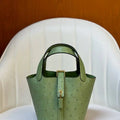Hermes Picotin Ostrich Bag Lock 14cm 18cm H330307