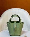 Hermes Picotin Ostrich Bag Lock 14cm 18cm H330307