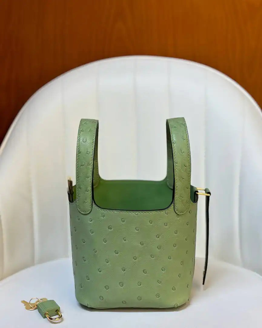 Hermes Picotin Ostrich Bag Lock 14cm 18cm H330307