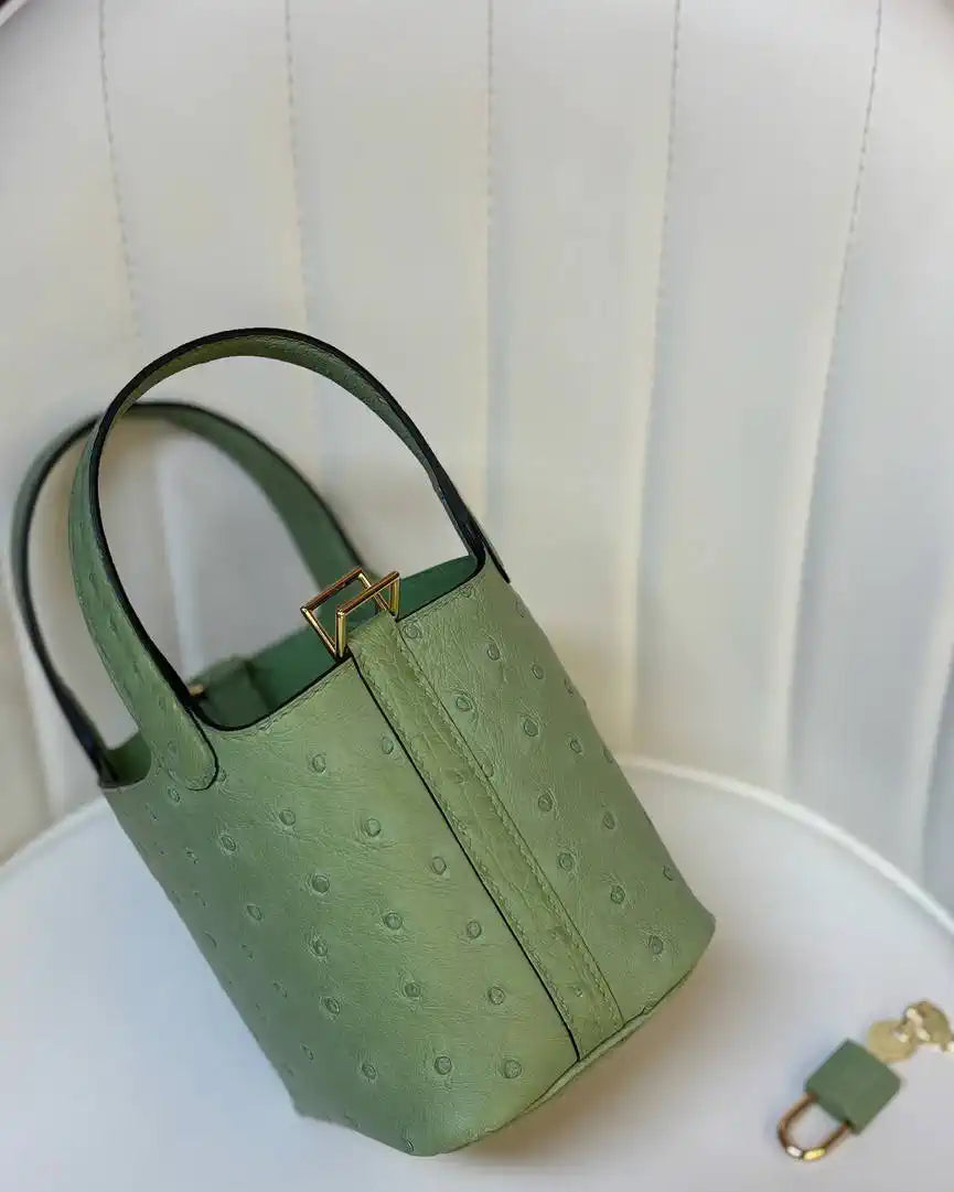 Hermes Picotin Ostrich Bag Lock 14cm 18cm H330307