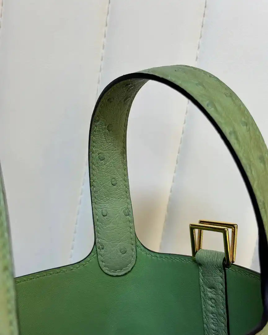 Hermes Picotin Ostrich Bag Lock 14cm 18cm H330307