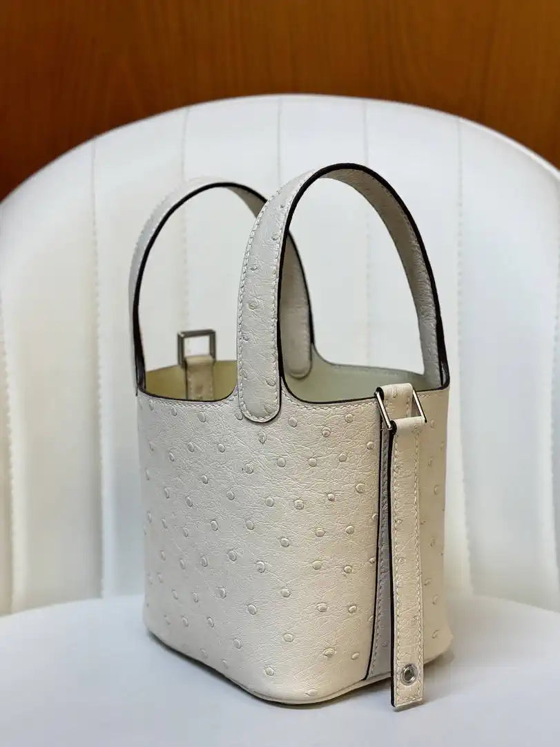 Hermes Picotin Ostrich Bag Lock 14cm 18cm H330308