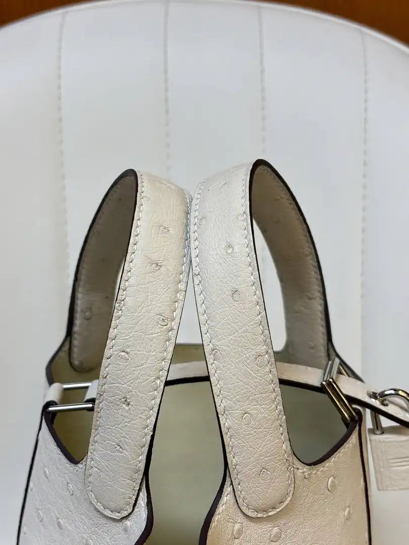 Hermes Picotin Ostrich Bag Lock 14cm 18cm H330308