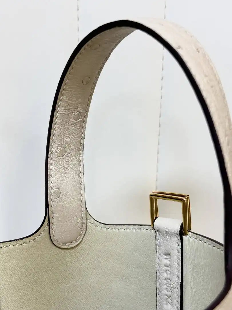 Hermes Picotin Ostrich Bag Lock 14cm 18cm H330309
