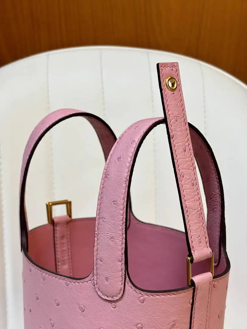 Hermes Picotin Ostrich Bag Lock 14cm 18cm H330310