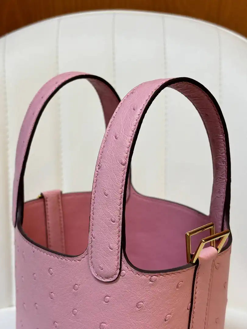 Hermes Picotin Ostrich Bag Lock 14cm 18cm H330310