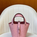 Hermes Picotin Ostrich Bag Lock 14cm 18cm H330311