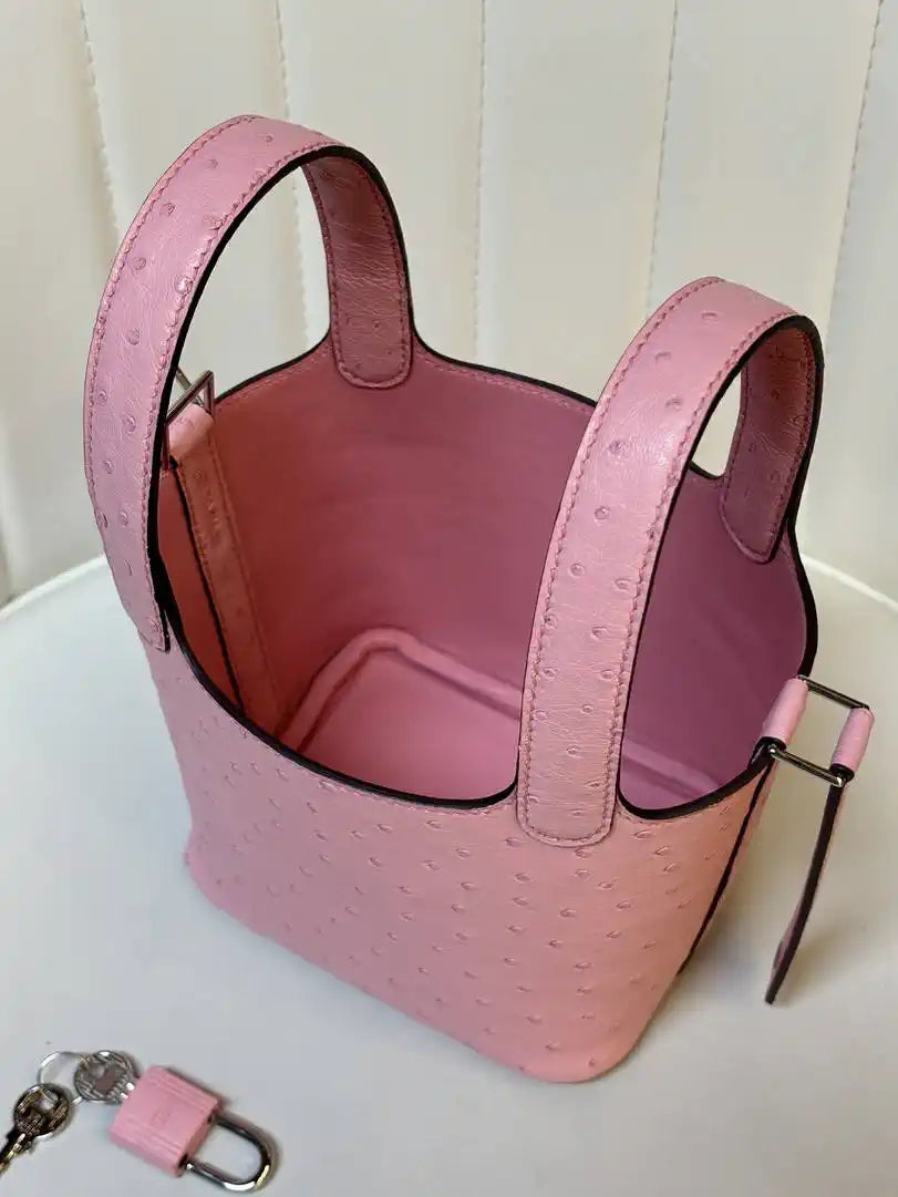 Hermes Picotin Ostrich Bag Lock 14cm 18cm H330311