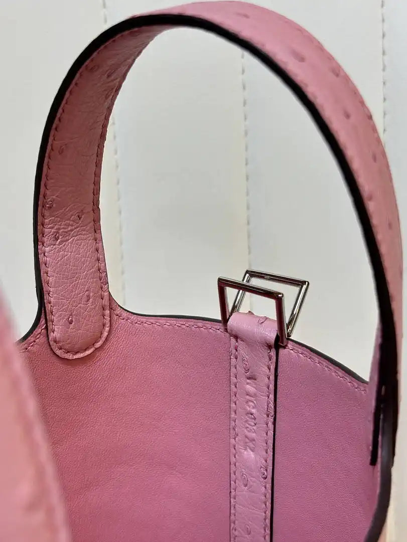 Hermes Picotin Ostrich Bag Lock 14cm 18cm H330311