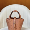 Hermes Picotin Ostrich Bag Lock 14cm 18cm H330312