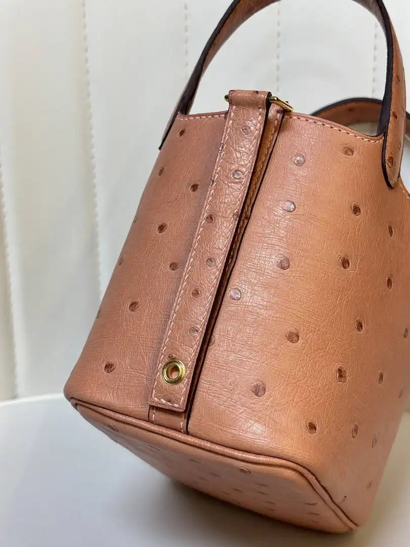 Hermes Picotin Ostrich Bag Lock 14cm 18cm H330312