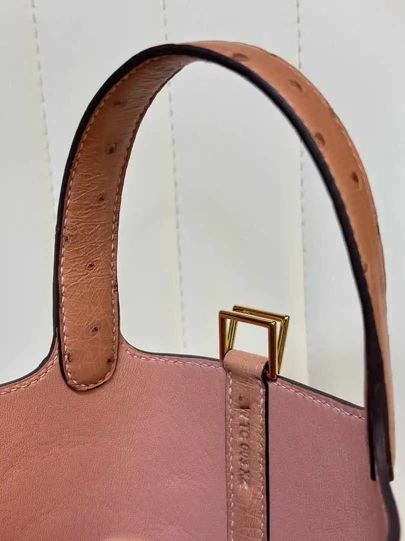 Hermes Picotin Ostrich Bag Lock 14cm 18cm H330312