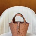 Hermes Picotin Ostrich Bag Lock 14cm 18cm H330313
