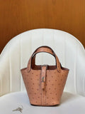 Hermes Picotin Ostrich Bag Lock 14cm 18cm H330313