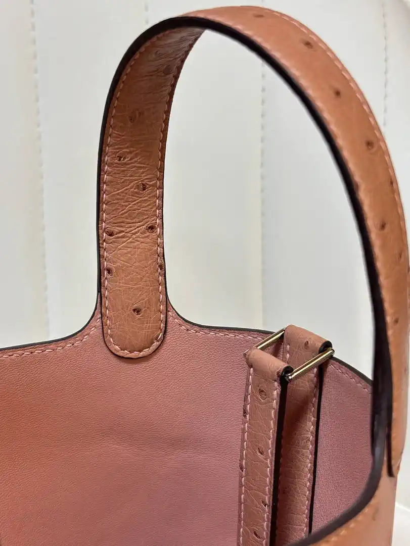 Hermes Picotin Ostrich Bag Lock 14cm 18cm H330313