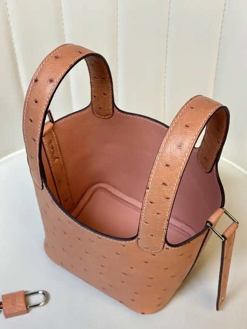 Hermes Picotin Ostrich Bag Lock 14cm 18cm H330313