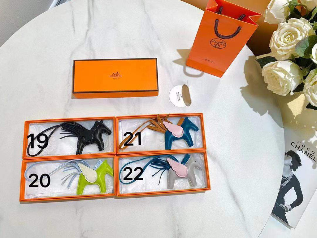 Hermes Rodeo Charm Pegasus PM Blue Brume