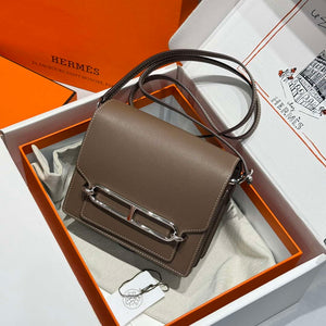 Hermes Roulis Mini Bag Evercolor Leather H233002 - Gold - View 1