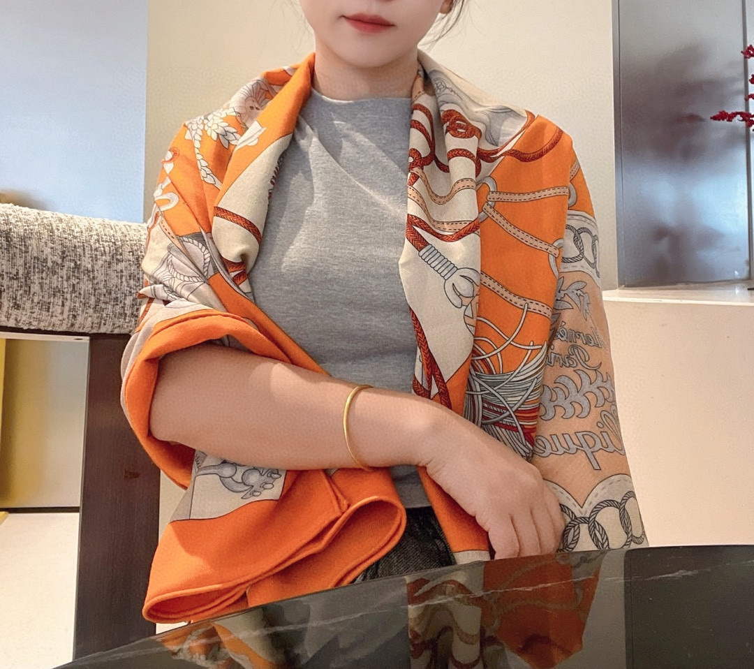 Hermes H001829S Scarves Cavalcades Scarf H50010 - Default Title - View 3