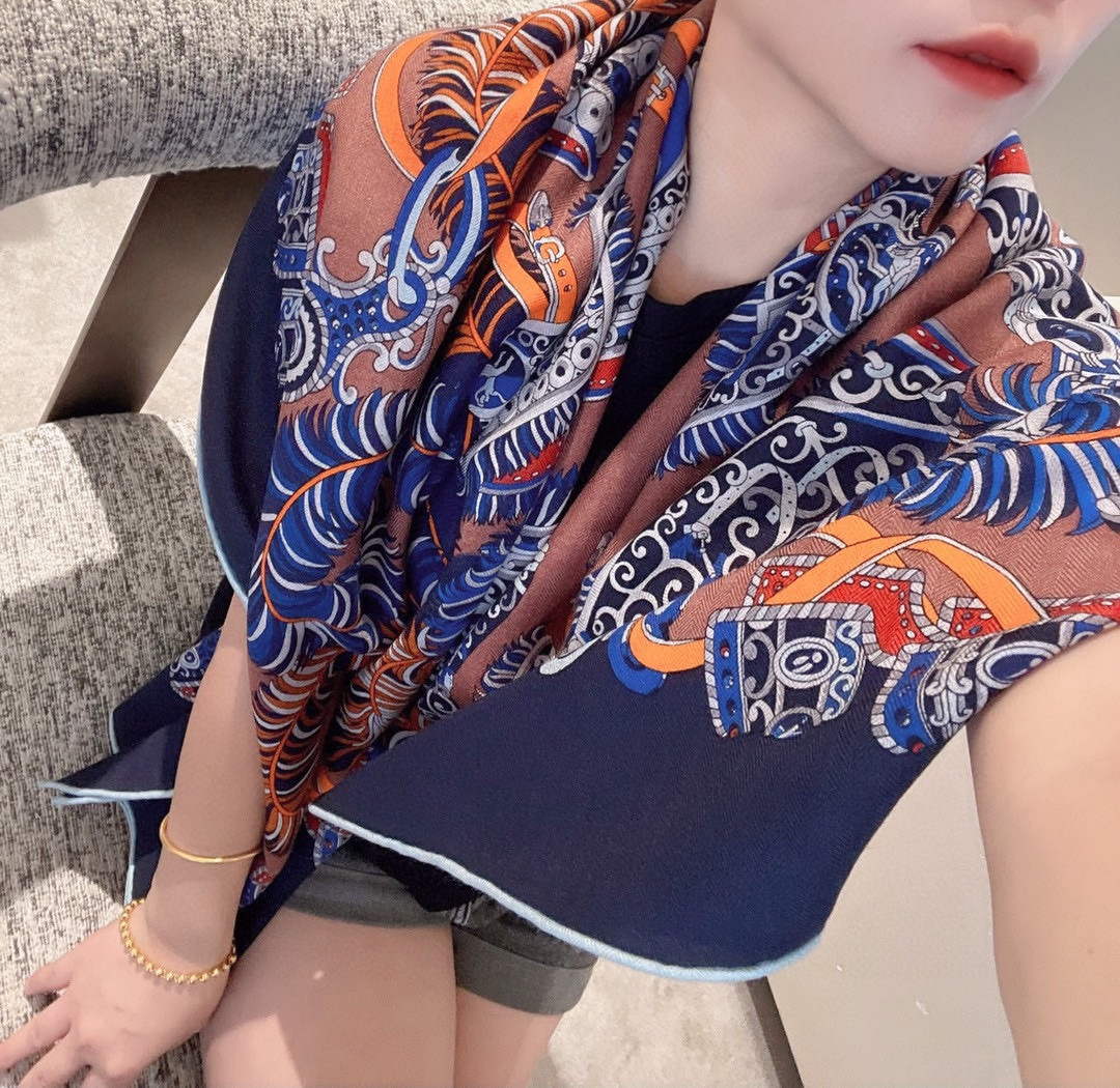 Hermes H001829S Scarves Cavalcades Scarf H50015 - Default Title - View 1