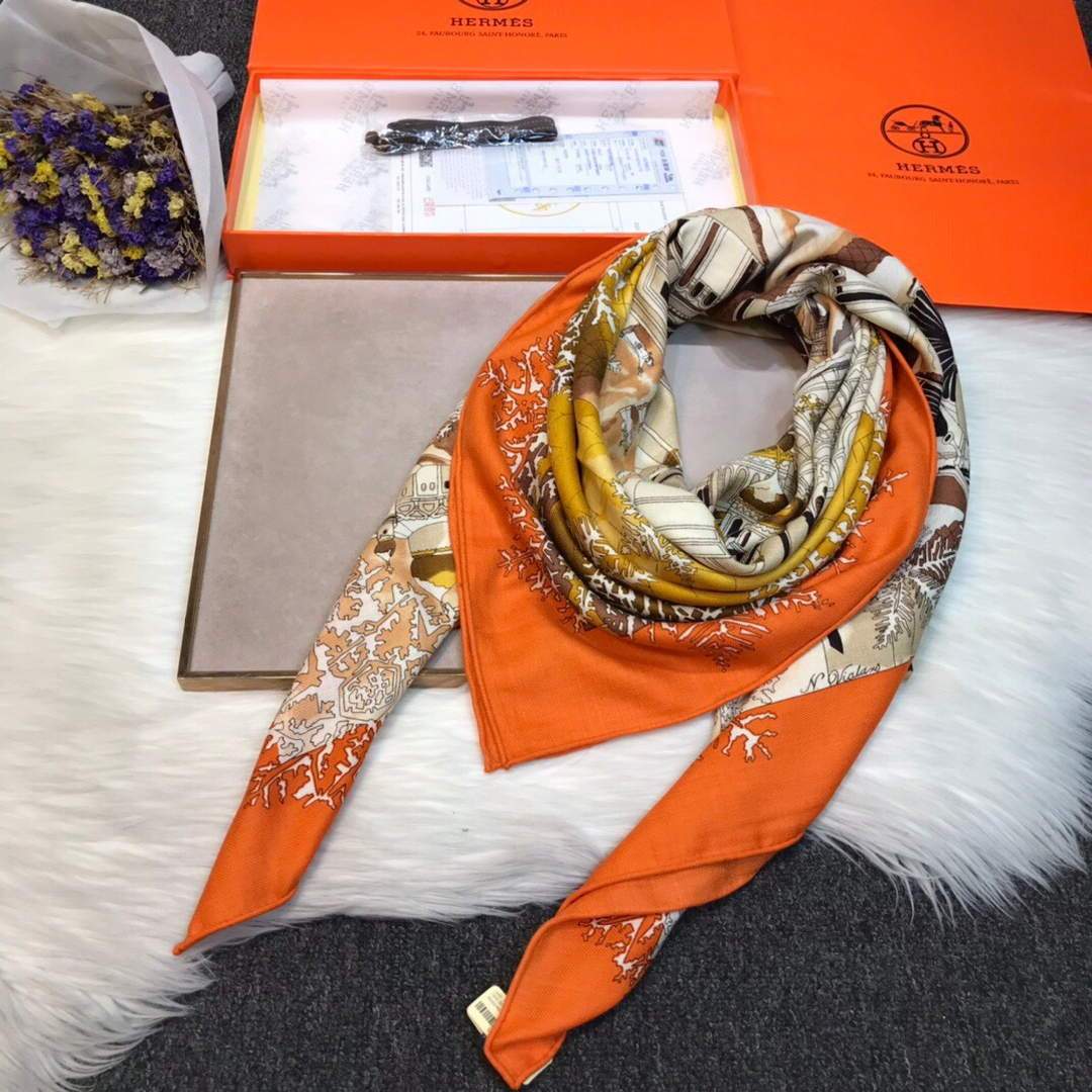 Hermes Scarves Designer Hermes Shawl Scarf 50002