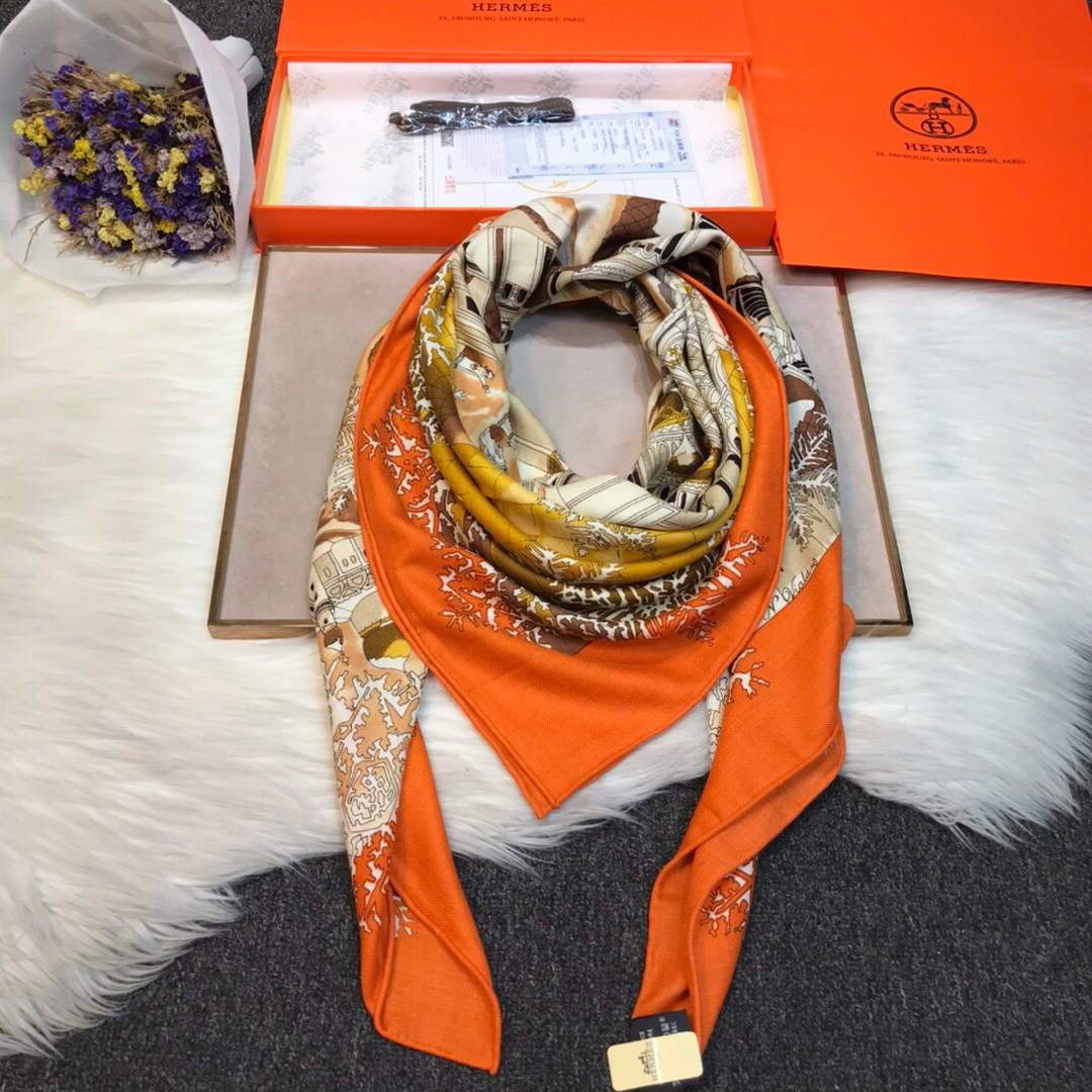 Hermes Scarves Designer Hermes Shawl Scarf 50002