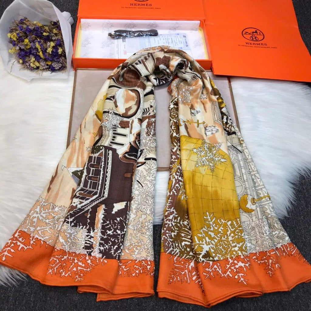 Hermes Scarves Designer Hermes Shawl Scarf 50002