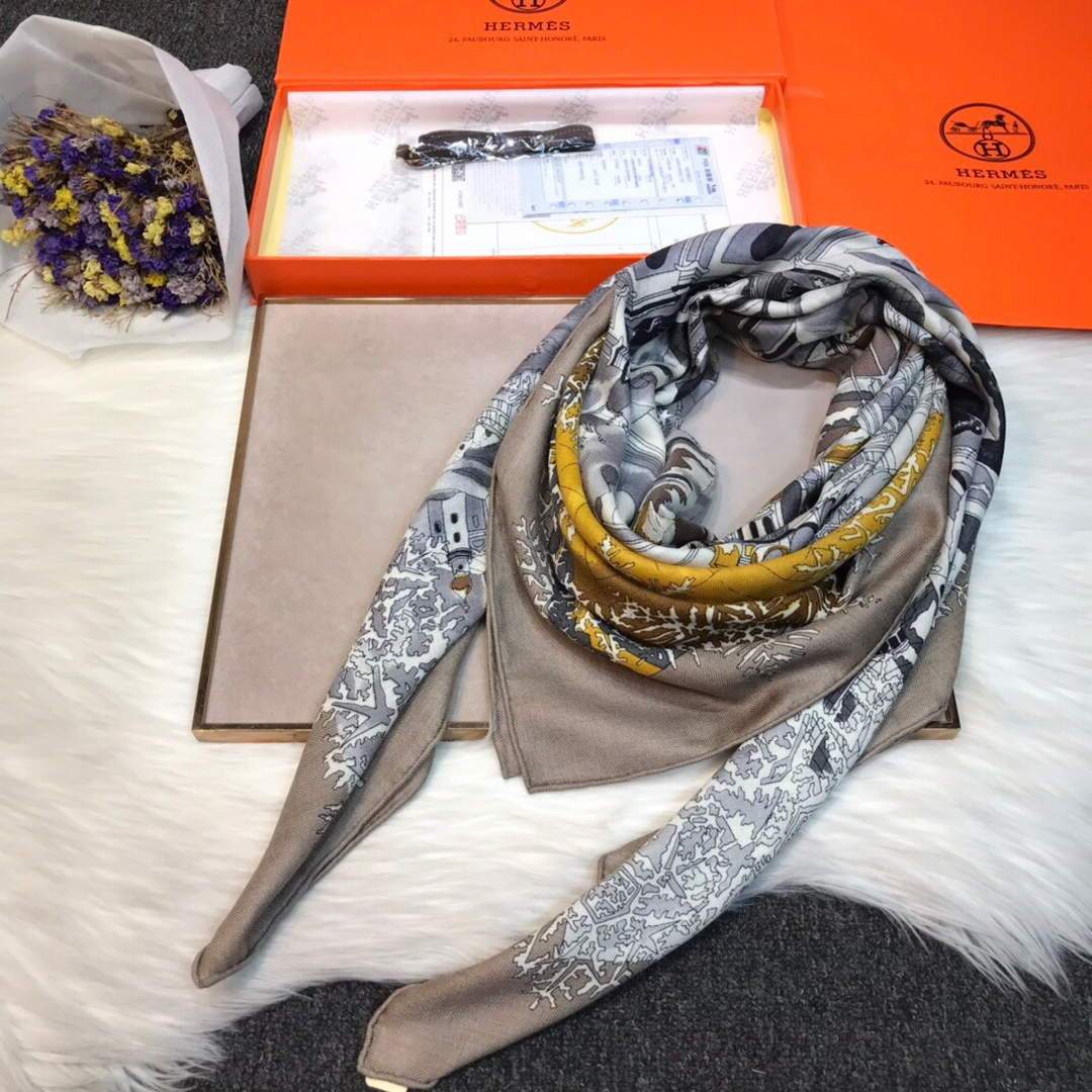 Hermes Scarves Designer Hermes Shawl Scarf 50001